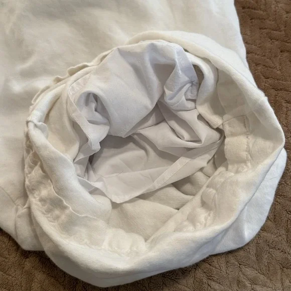 Lane Bryant Womens 22/24 Linen Blend Pants White Beach Coastal Resort Bohemian - Picture 9 of 10